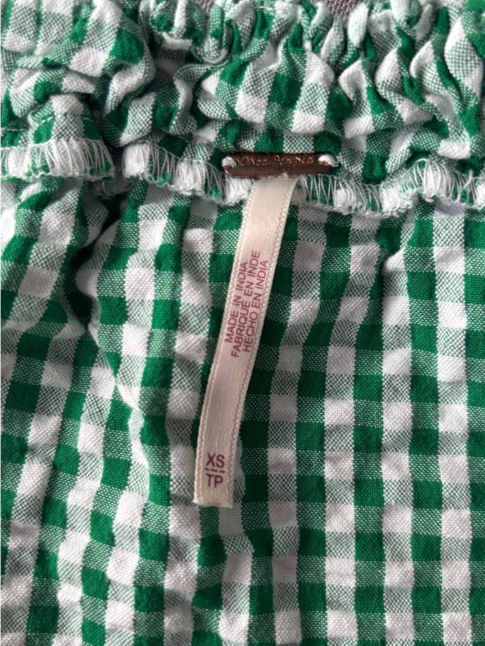 Free People Cass Green Gingham Maxi Dress - Picture 7 of 7